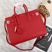 YSL Original Leather Women Handbag Red - 3