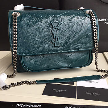 YSL Monogram Shoulder Bag In Green