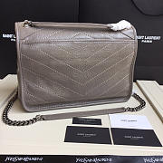 YSL Monogram Shoulder Bag In Gray - 6