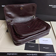 YSL Monogram Shoulder Bag In Wine Red - 6