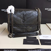 YSL Monogram Shoulder Bag In Black - 1