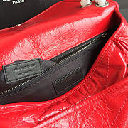 YSL Monogram Shoulder Bag In Red - 4