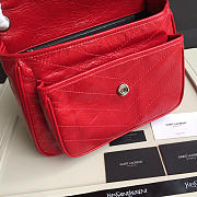 YSL Monogram Shoulder Bag In Red - 6