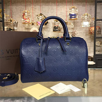 LV Speedy Bag With Wine Blue 30cm