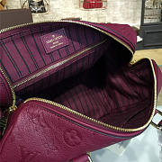LV Speedy Bag With Wine Red 30cm - 5