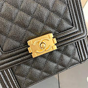 Chanel Boy Hangbag Calfskin Black With Gold Hardware AS0130 - 3