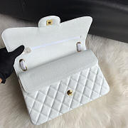 Chanel Caviar Flap Bag In White 30cm With Gold Hardware - 6