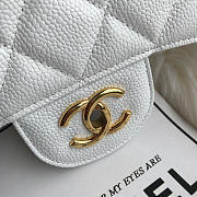 Chanel Caviar Flap Bag In White 30cm With Gold Hardware - 3