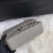  Chanel Caviar Flap Bag In Gray 30cm With Silver Hardware - 5