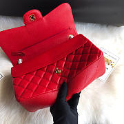Chanel Caviar Flap Bag In Red 30cm With Gold Hardware - 6