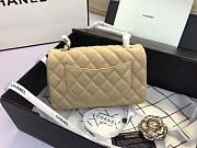  Chanel Flap Bag Lambskin Apricot With Silver Hardware 20CM - 4
