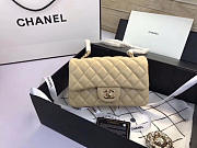 Chanel Flap Bag Lambskin Apricot With Gold Hardware 20CM - 4