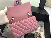 Chanel Flap Bag Lambskin Pink With Silver Hardware 20CM - 2