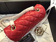 Chanel Flap Bag Lambskin Red With Gold Hardware 20CM - 4