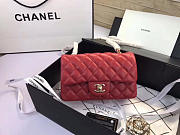 Chanel Flap Bag Lambskin Red With Gold Hardware 20CM - 6