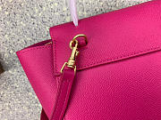 Celine Micro Belt Bag In Grained Calfskin With Rose Red 20cm 175519 - 4