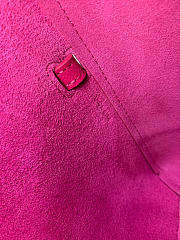 Celine Micro Belt Bag In Grained Calfskin With Rose Red 20cm 175519 - 5