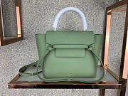 Celine Micro Belt Bag In Grained Calfskin With Green 20cm 175519 - 2