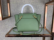 Celine Micro Belt Bag In Grained Calfskin With Green 20cm 175519 - 3