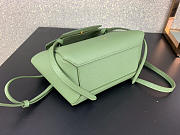 Celine Micro Belt Bag In Grained Calfskin With Green 20cm 175519 - 5