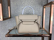  Celine Micro Belt Bag In Grained Calfskin With Khaki 20cm 175519 - 3
