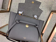 Celine Micro Belt Bag In Grained Calfskin With Gray 20cm 175519 - 5