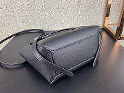 Celine Micro Belt Bag In Grained Calfskin With Black 20cm 175519 - 6