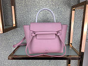 Celine Micro Belt Bag In Grained Calfskin With Pink 20cm 175519 - 1