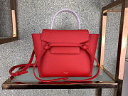 Celine Micro Belt Bag In Grained Calfskin With Red 20 Cm 175519 - 6