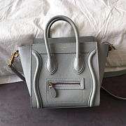 Celine Micro Luggage Calfskin Handbag In Light Blue - 1