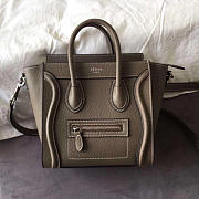 Celine Micro Luggage Calfskin Handbag In Brown - 2