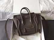 Celine Micro Luggage Calfskin Handbag In Brown - 6