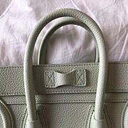 Celine Micro Luggage Calfskin Handbag In White - 5