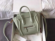 Celine Micro Luggage Calfskin Handbag In White - 2