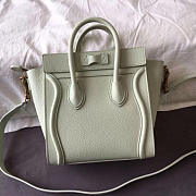 Celine Micro Luggage Calfskin Handbag In White - 4