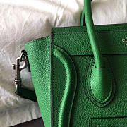Celine Micro Luggage Calfskin Handbag In Green - 3