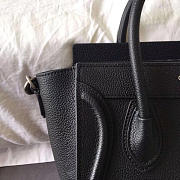 Celine Micro Luggage Calfskin Handbag In Black - 4