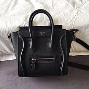 Celine Micro Luggage Calfskin Handbag In Black - 1