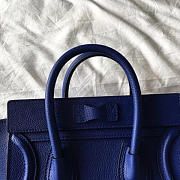 Celine Micro Luggage Calfskin Handbag In Dark Blue - 5