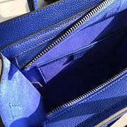 Celine Micro Luggage Calfskin Handbag In Dark Blue - 6