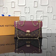 L V Pallas Chain Shoulder Burgundy Bags M41200 - LV - 6