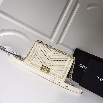 FW Leboy In White With Gold Hardware 25cm