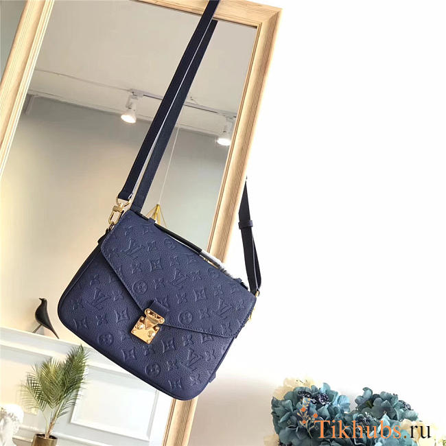 Modishbags LV Cowskin Pochette Metis Bag With Navy Blue M41485 Monogram Empreinte - 1