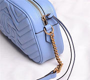 Small Matelassé Shoulder Blue Bag 447632 - 3
