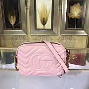 Marmont matelassé mini bag in Pink 448065 - 5