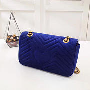 Modishbags Marmont velvet Medium shoulder bag in Dark Blue - 3