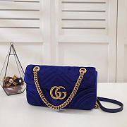 Modishbags Marmont velvet Medium shoulder bag in Dark Blue - 5