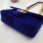 Modishbags Marmont velvet Medium shoulder bag in Dark Blue - 6