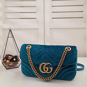 Modishbags Marmont velvet Medium shoulder bag in Blue - 1