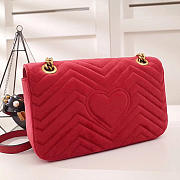 Modishbags Marmont velvet Medium shoulder bag in Red - 4